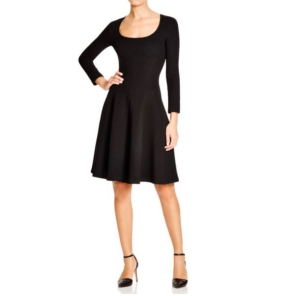 Theory Black Beyao Diamond Knit Dress size 10